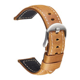 Salvatore Samsung 銀扣皮革錶帶 - hkwatchbandco