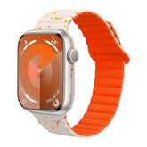 Aarav Apple 矽膠碎花雙併色錶帶 - hkwatchbandco