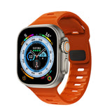 Abbas Apple Solid Color Silicone Watch Strap