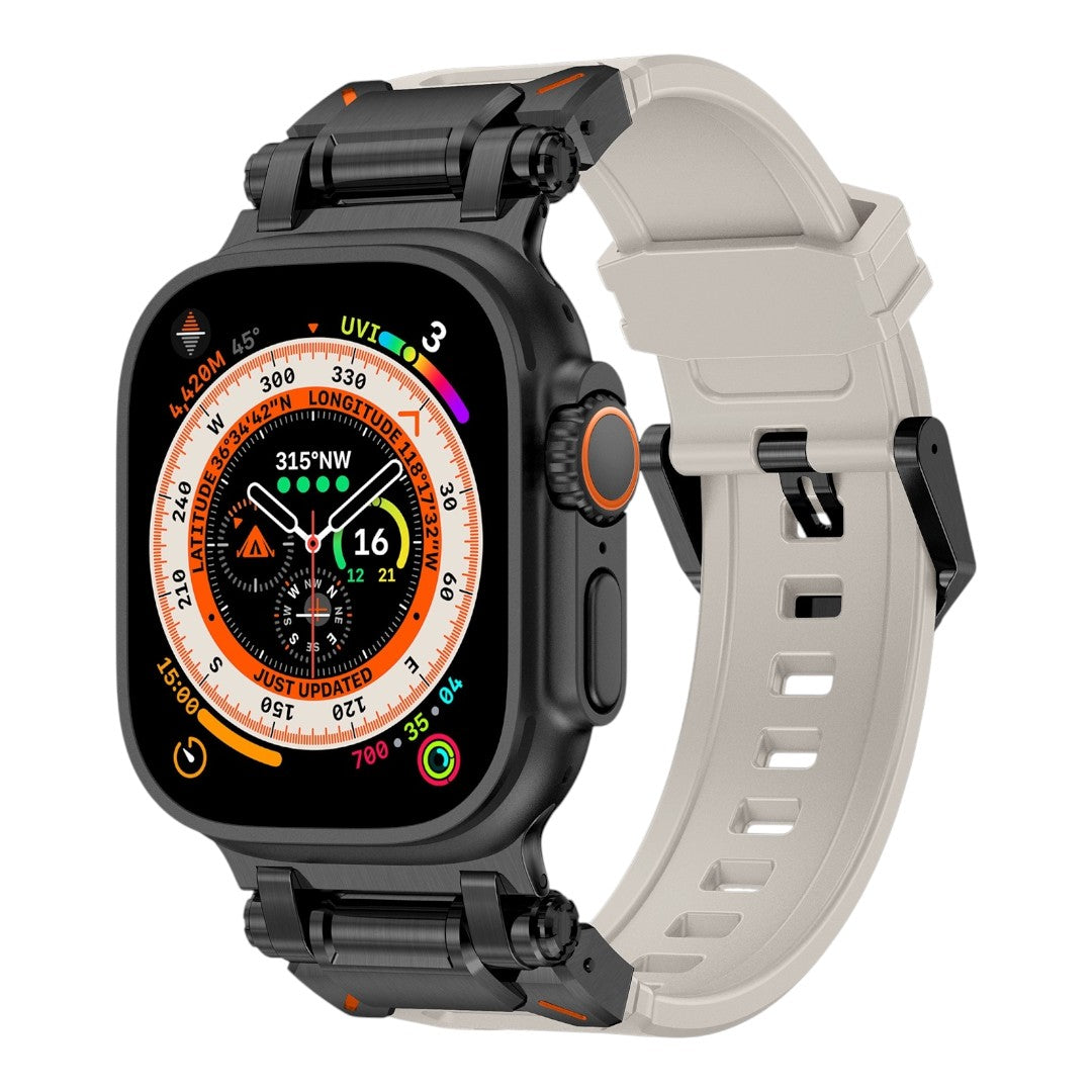Abdul Apple 不鏽鋼矽膠錶帶 - hkwatchbandco