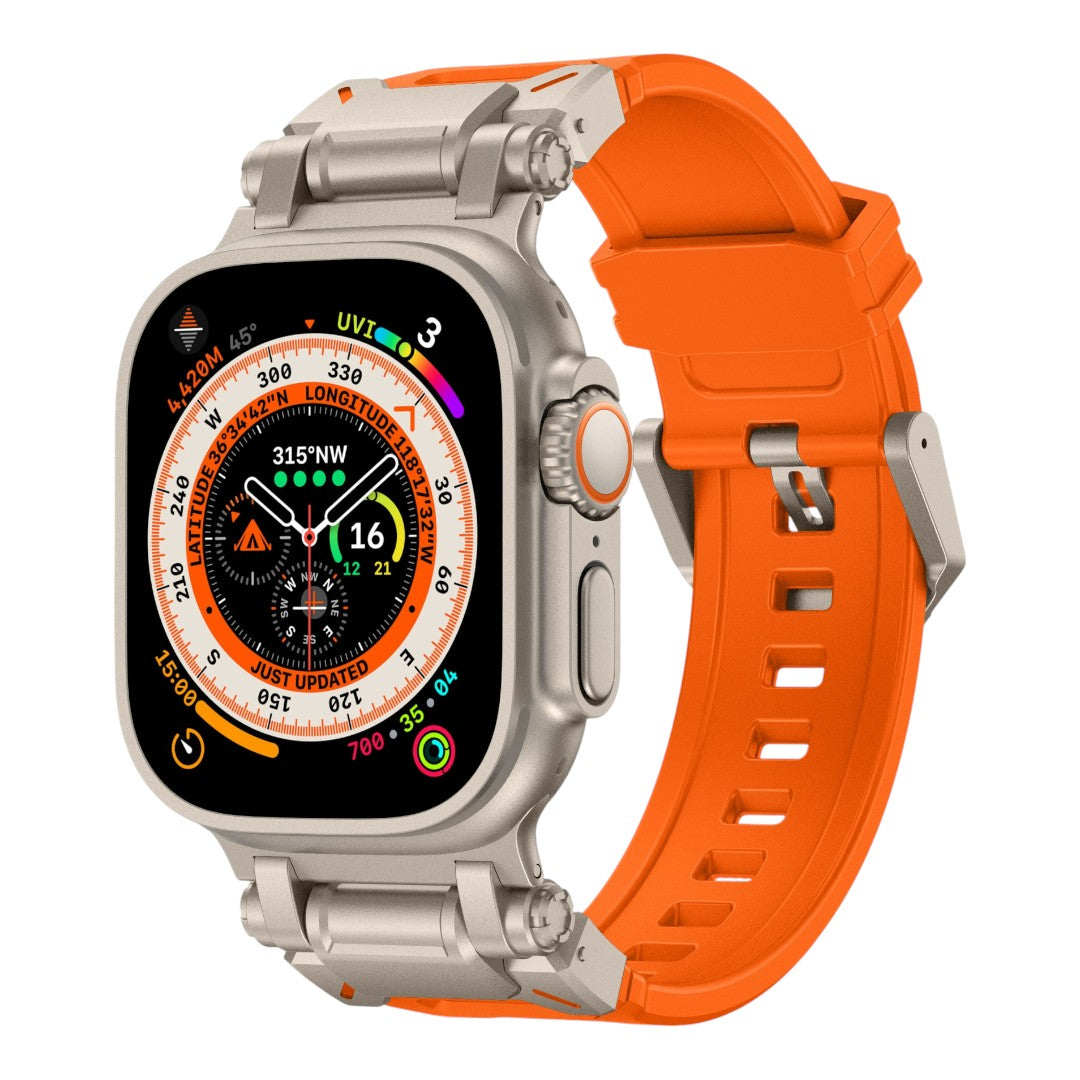 Abdul Apple 不鏽鋼矽膠錶帶 - hkwatchbandco