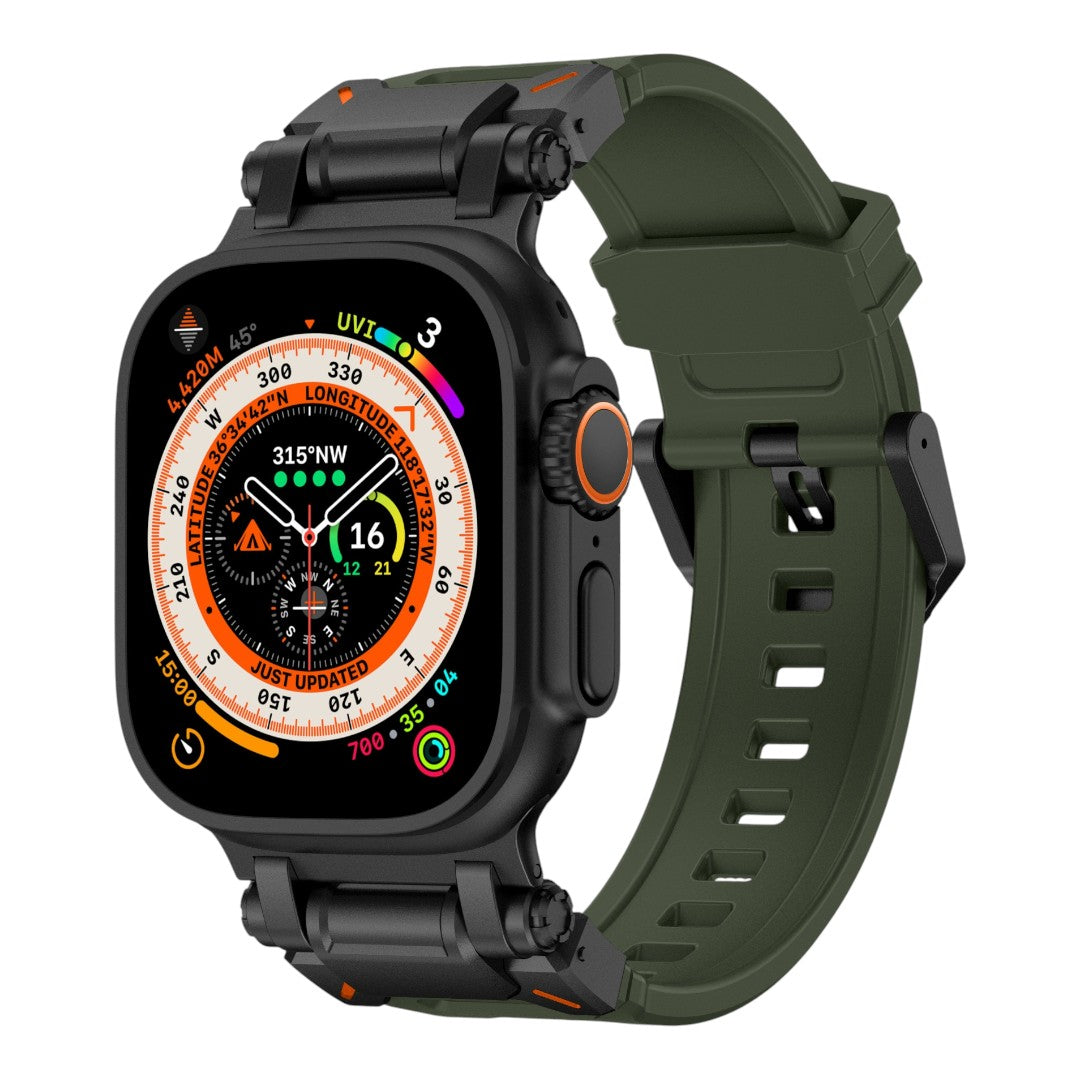 Abdul Apple 不鏽鋼矽膠錶帶 - hkwatchbandco