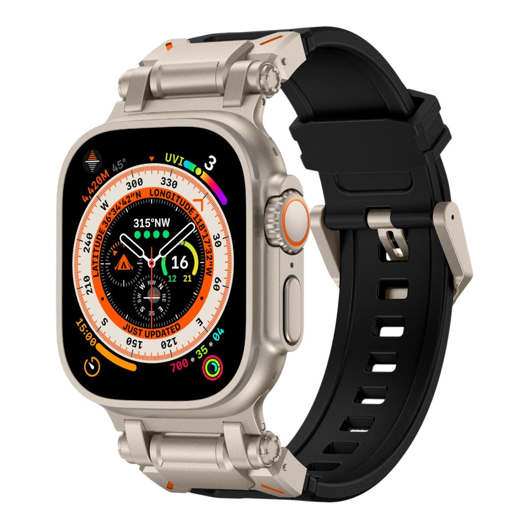 Abdul Apple 不鏽鋼矽膠錶帶 - hkwatchbandco