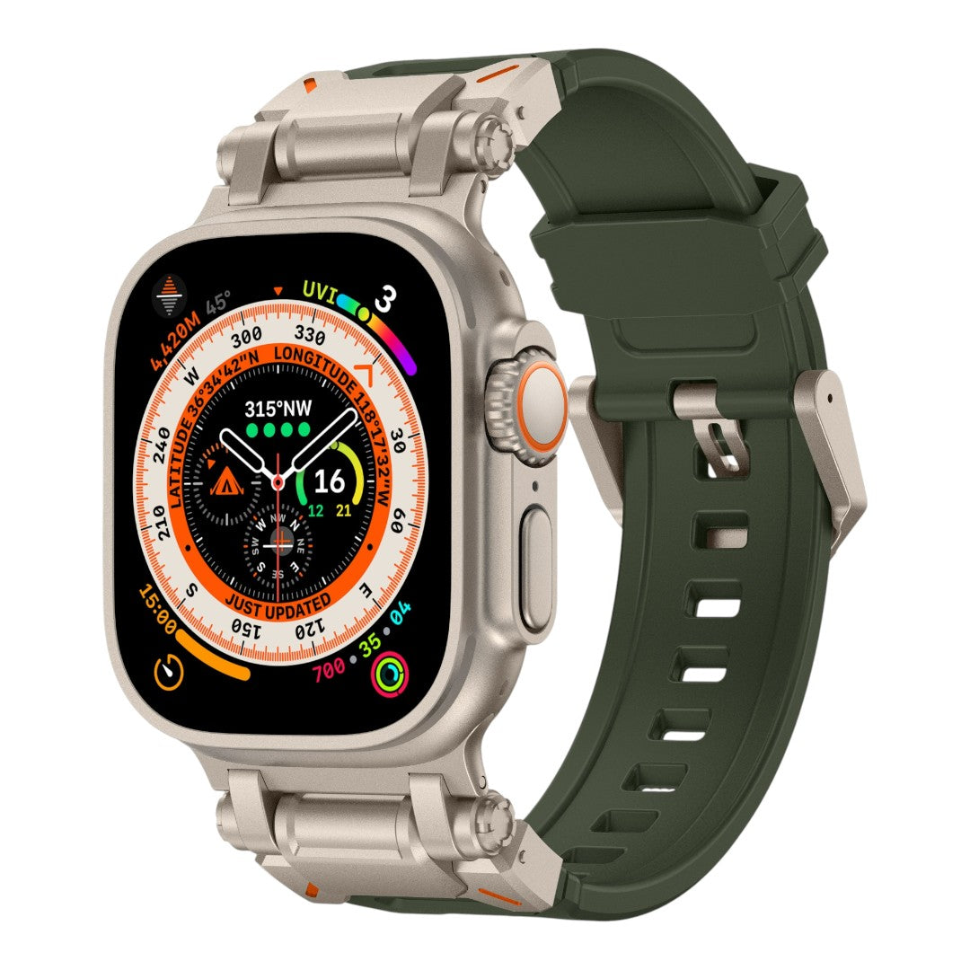 Abdul Apple 不鏽鋼矽膠錶帶 - hkwatchbandco