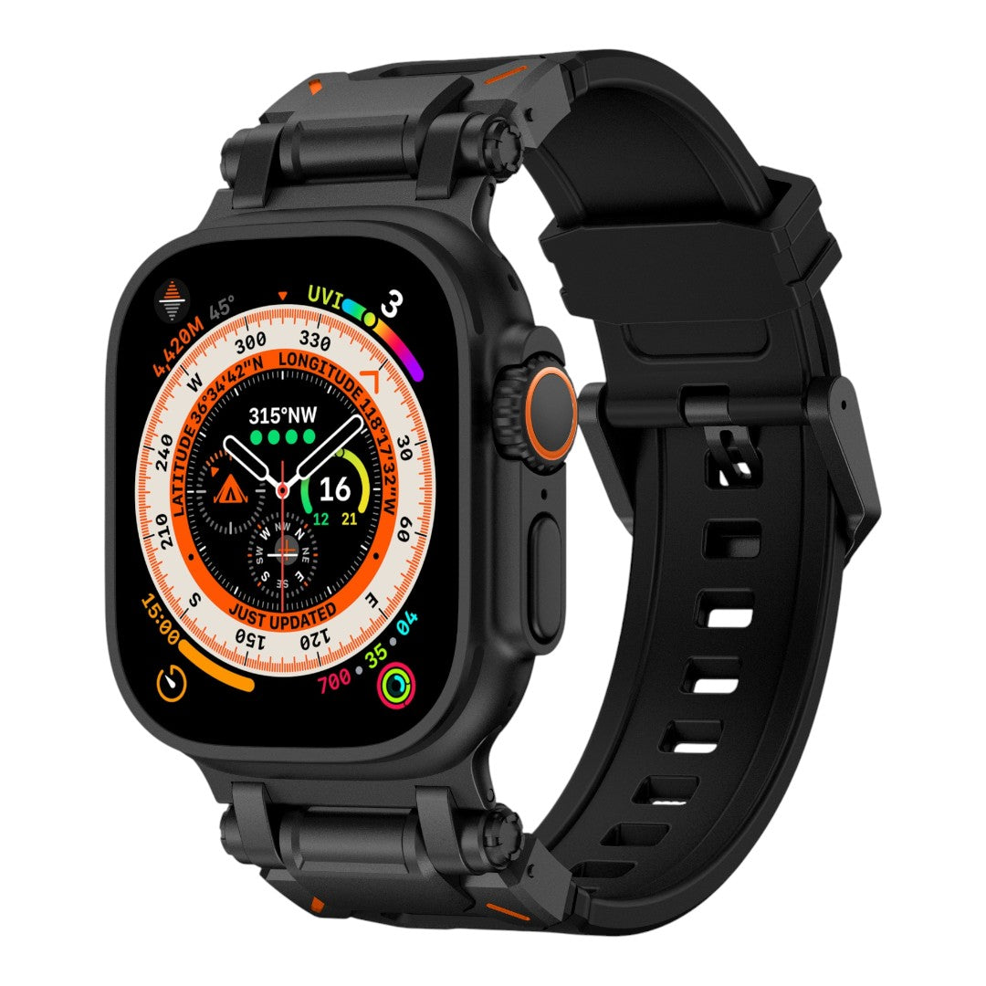 Abdul Apple 不鏽鋼矽膠錶帶 - hkwatchbandco