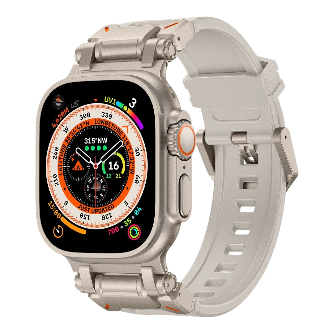 Abdul Apple 不鏽鋼矽膠錶帶 - hkwatchbandco