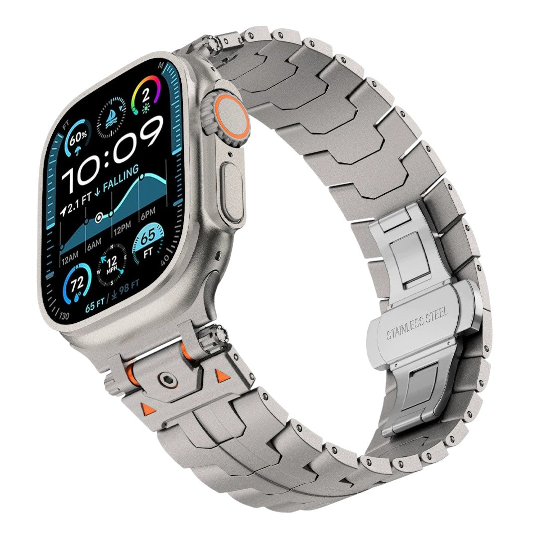 Abdullah Apple 不鏽鋼蝴蝶扣錶帶 - hkwatchbandco