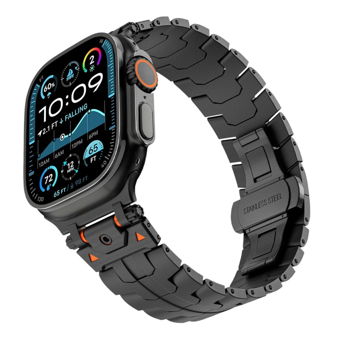 Abdullah Apple 不鏽鋼蝴蝶扣錶帶 - hkwatchbandco