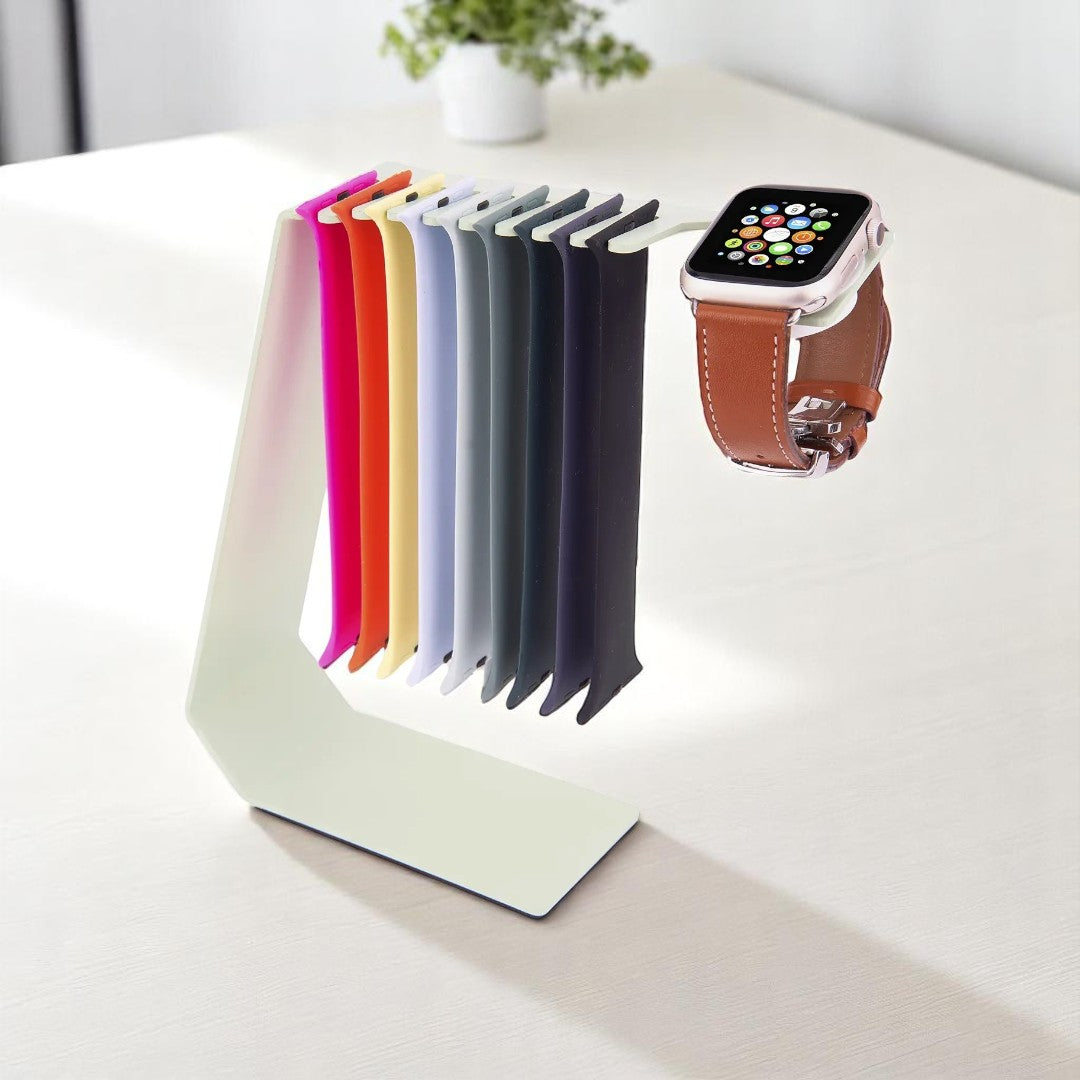 Apple watch 金屬智能手錶支架充電座(連錶帶收納架) - hkwatchbandco
