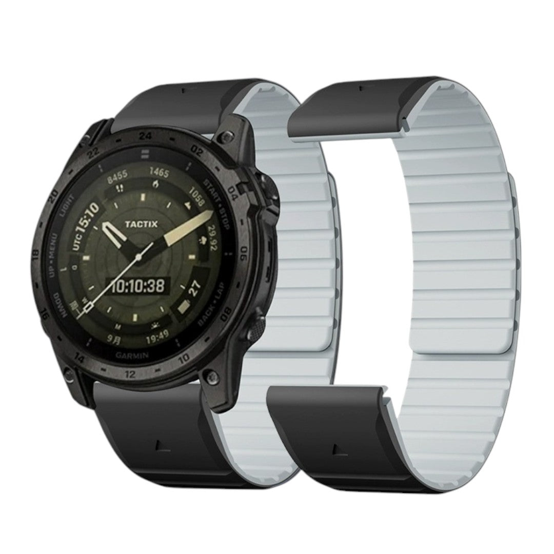 Garrett Garmin 雙色矽膠磁吸錶帶 - hkwatchbandco