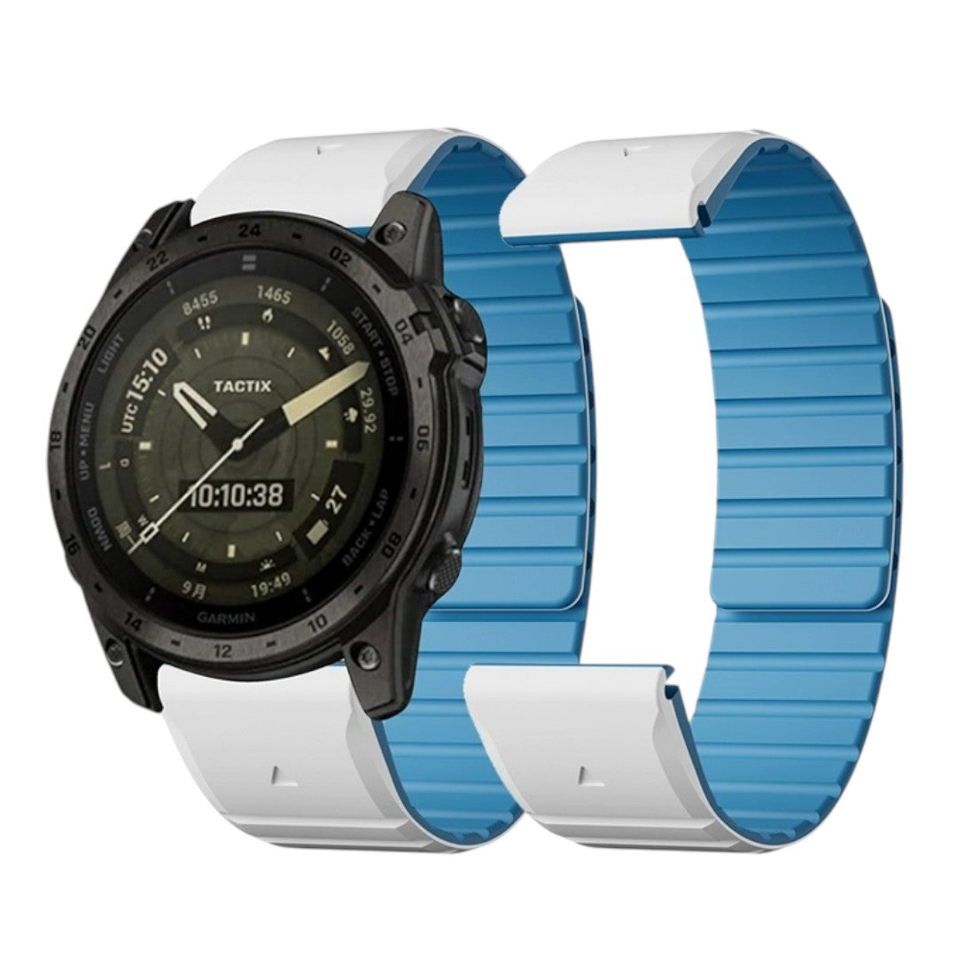 Garrett Garmin 雙色矽膠磁吸錶帶 - hkwatchbandco
