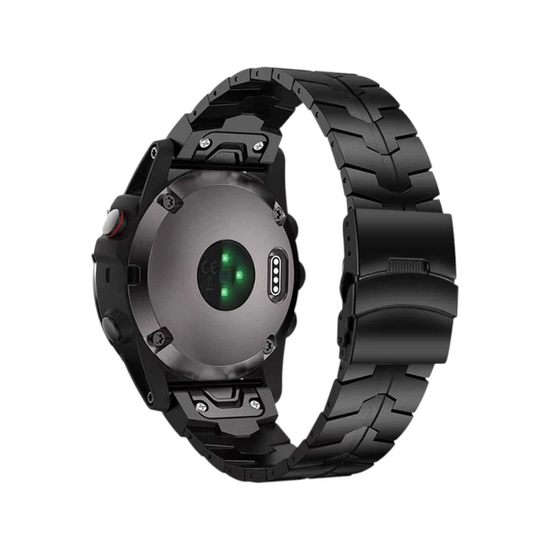 Godfrey Garmin Stainless Steel Butterfly Buckle Watch Band 【QuickFit】