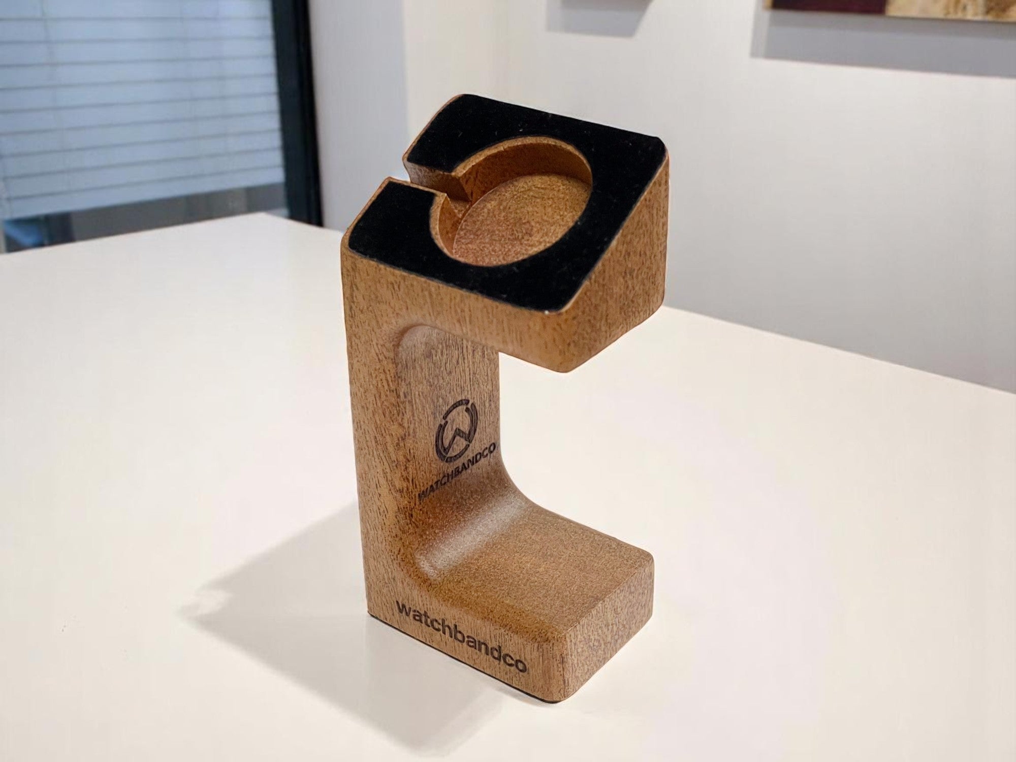 Apple watch 木質智能手錶雷射刻印客製化支架充電底座 - hkwatchbandco