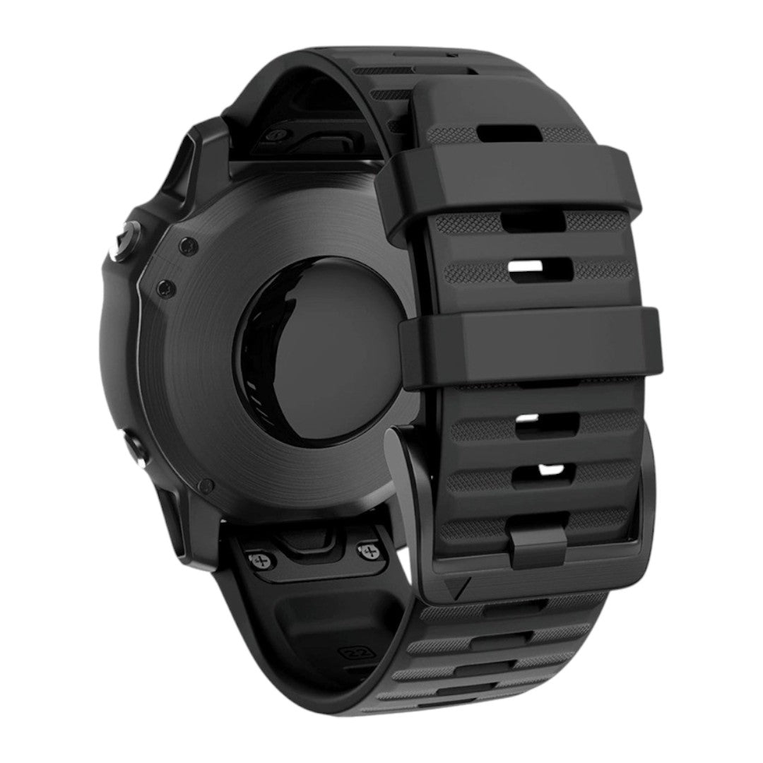 Gab Garmin 矽膠條紋單色錶帶 - hkwatchbandco