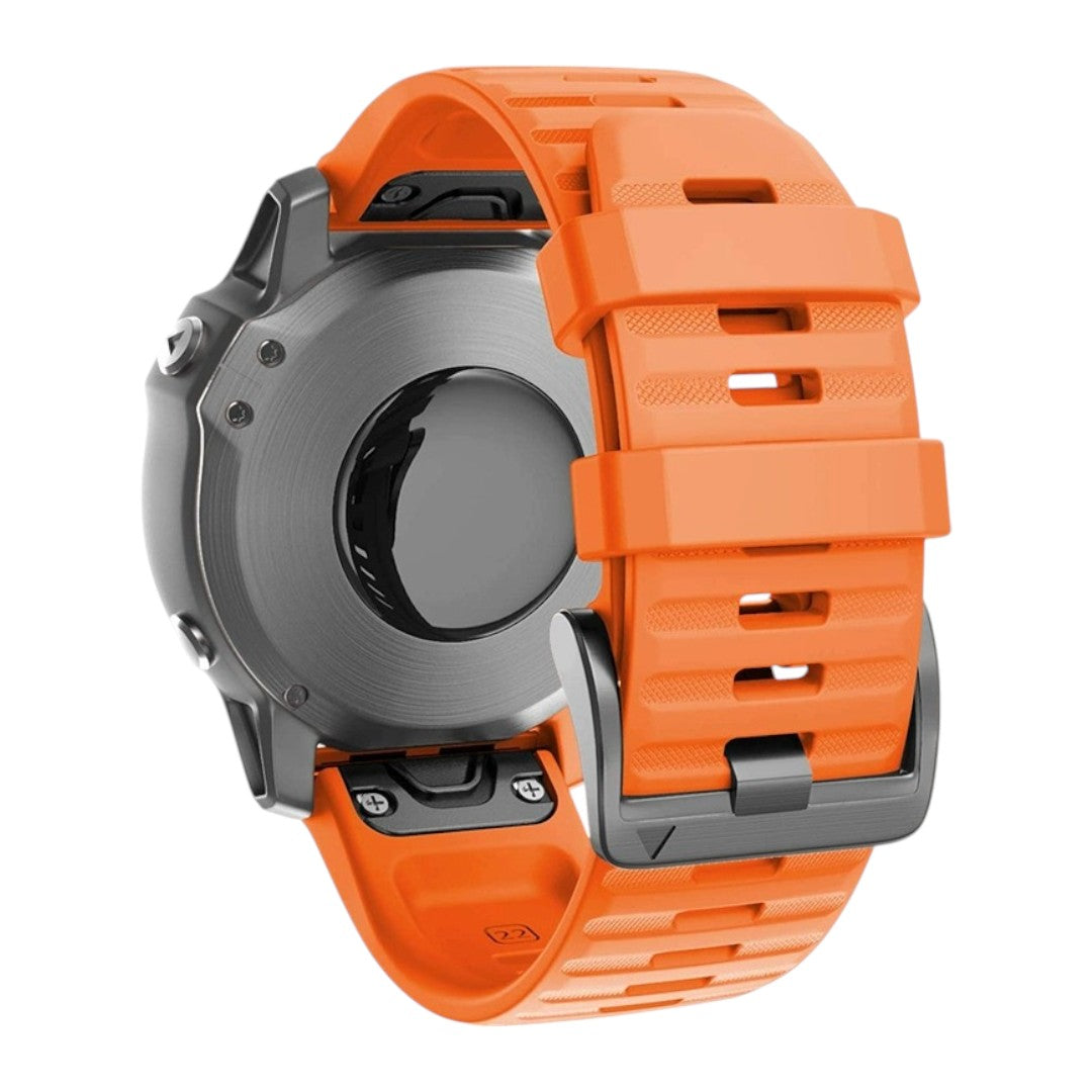 Gab Garmin 矽膠條紋單色錶帶 - hkwatchbandco