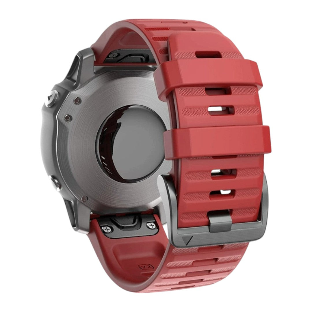 Gab Garmin 矽膠條紋單色錶帶 - hkwatchbandco