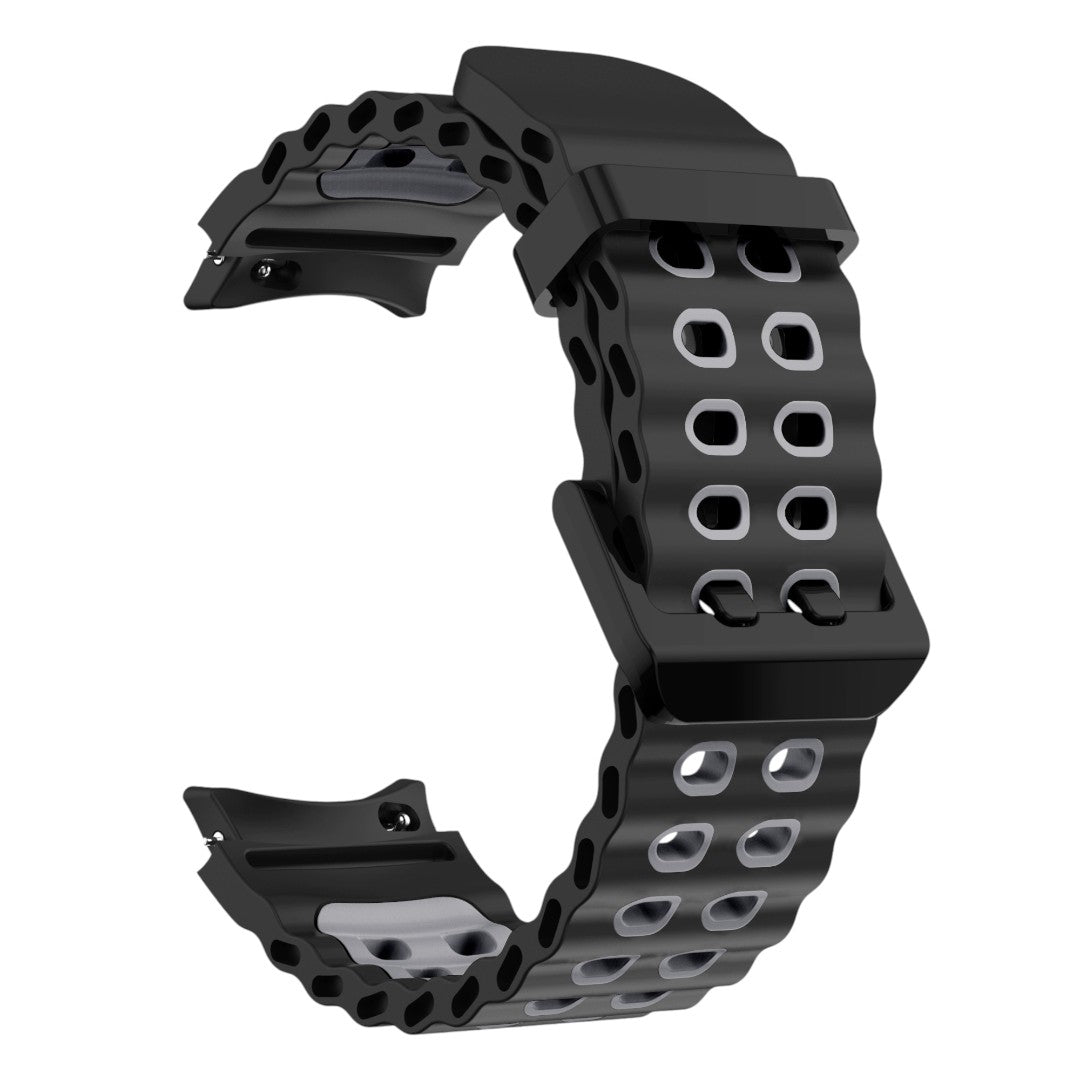 Salvador 拼色雙孔矽膠錶帶 - hkwatchbandco